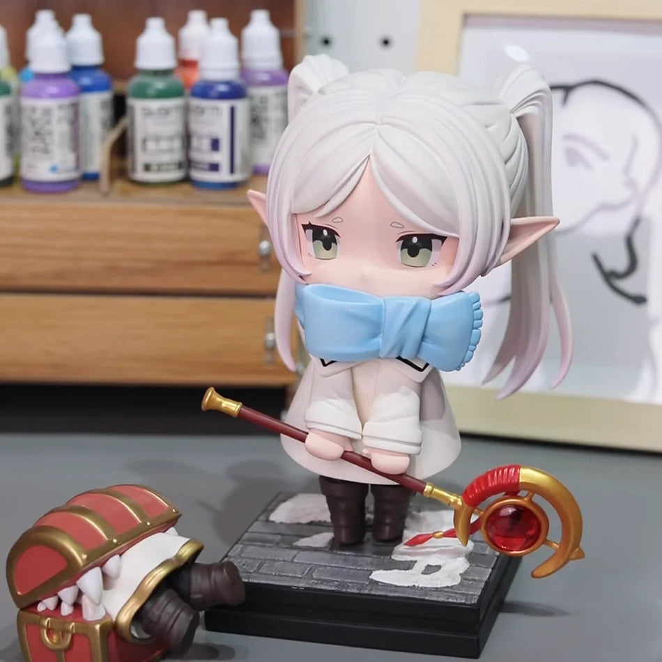 Anime Figure Luminasta Frieren: Beyond Journey's End Winter Clothing Frieren Cartoon Kawaii Model Collection Doll Toy For Kids