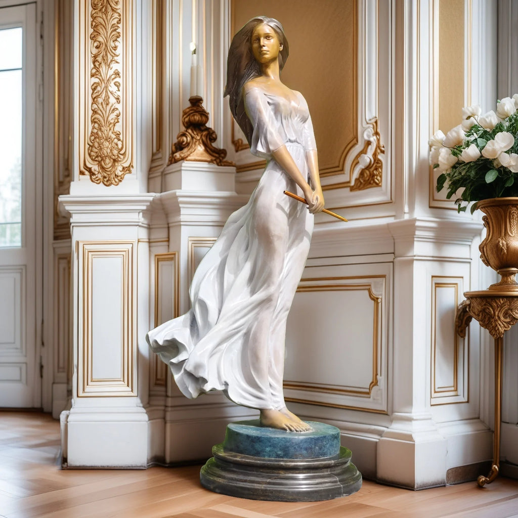 70 cm Schöne Luo Li Rong Bronzeskulptur Bronze Hübsche Dame Statue Berühmte Sexy Weibliche Skulptur Für Wohnkultur Großes Kunsthandwerk