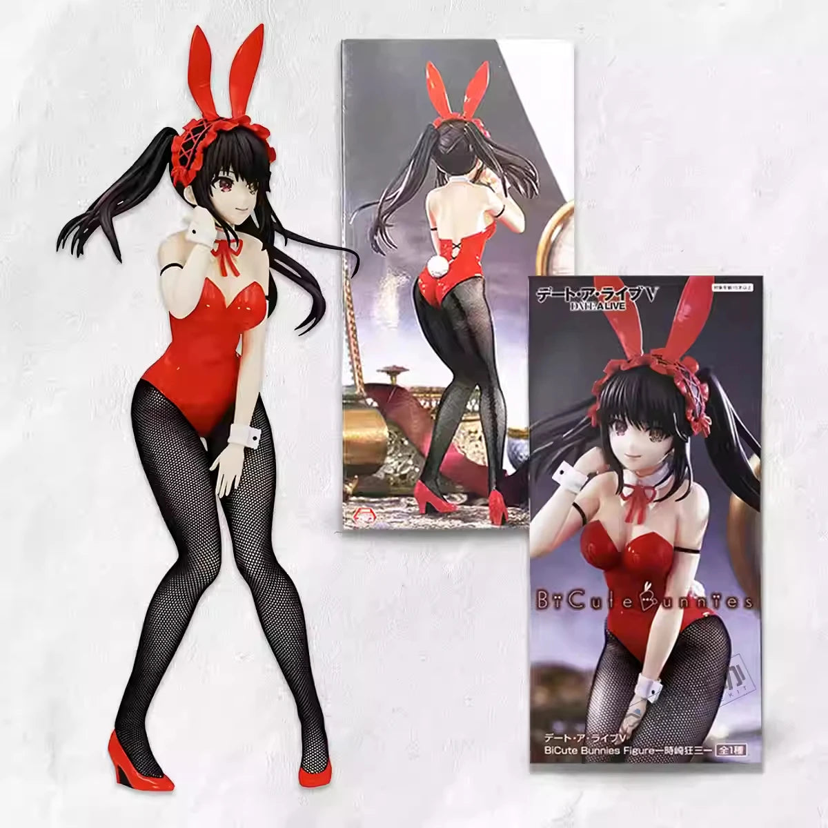 Original Furyu Bicute Bunnies Tokisaki Kurumi Nightmare Action Figure Date Alive Iv Bunny Anime Figure Model Collection Toy Gift