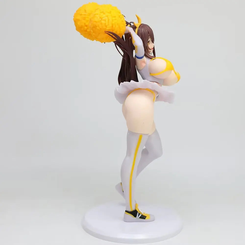 25cm Japanese Anime Sunshine Cheerleader Figure Sexy Girl Figurine Gk Statue Model Doll Collection Room Decora Desk Toys Gift