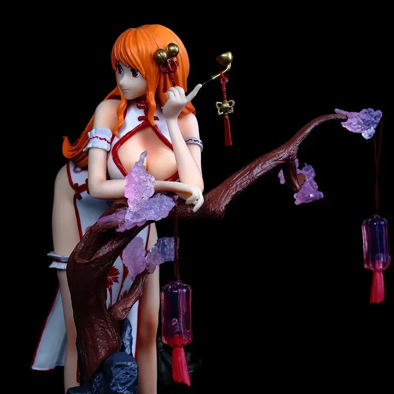 One Piece Figur Gk Cheongsam Nami Actionfiguren Figur PVC Sammlerstück Ornamente Modell Puppe Cartoon Deko Spielzeug Geburtstagsgeschenk