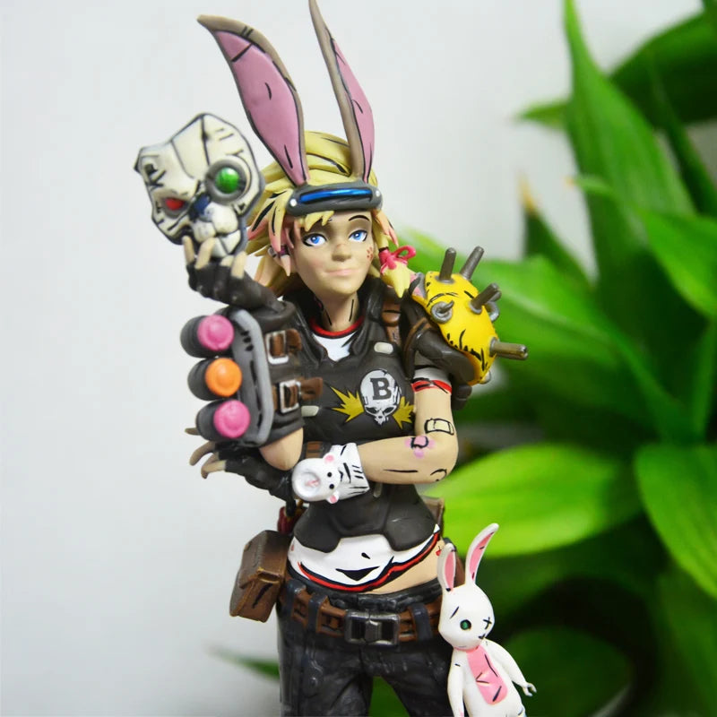 Borderlands Tiny Tina 26cm Action Figure with Bunny Ears & Mask Game Collectible Model Home Desktop Decoration