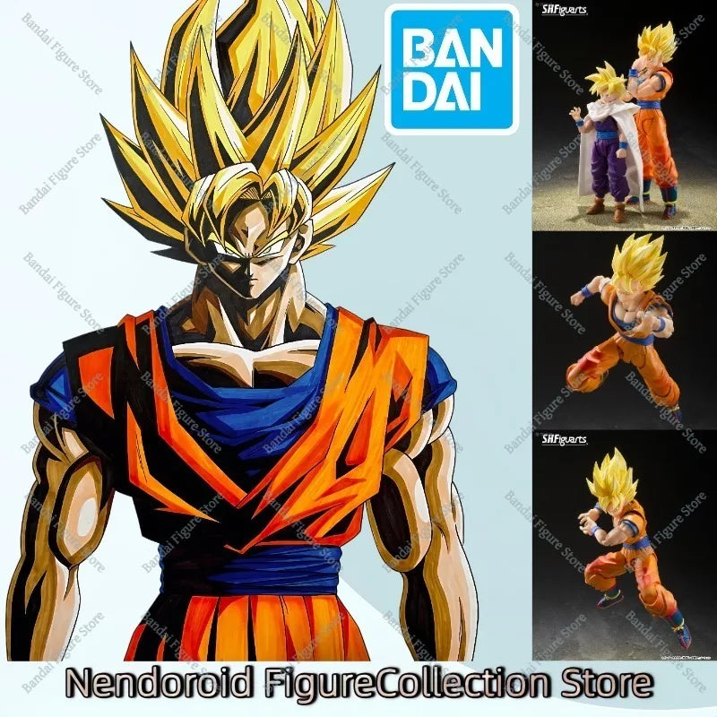 Original Bandai S.H.Figuarts Shf Super Saiyan Son Goku 3.0 The Beginning of the Decisive Battle Dragon Ball Z Figures Model Toys
