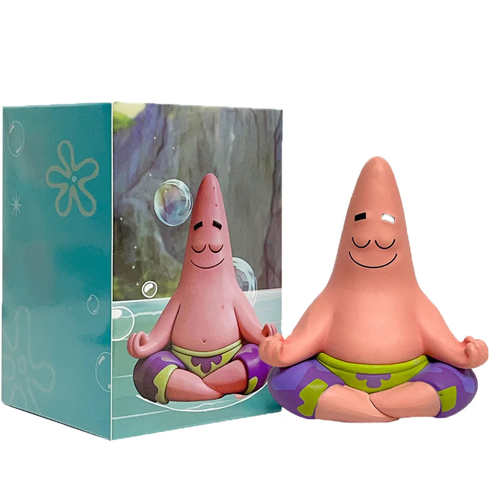 9CM SpongeBob SquarePants ‌Patrick Star‌ PVC Figurines Doll Funny Ornaments SpongeBob SquarePants Kids Car Toys Decor Toy