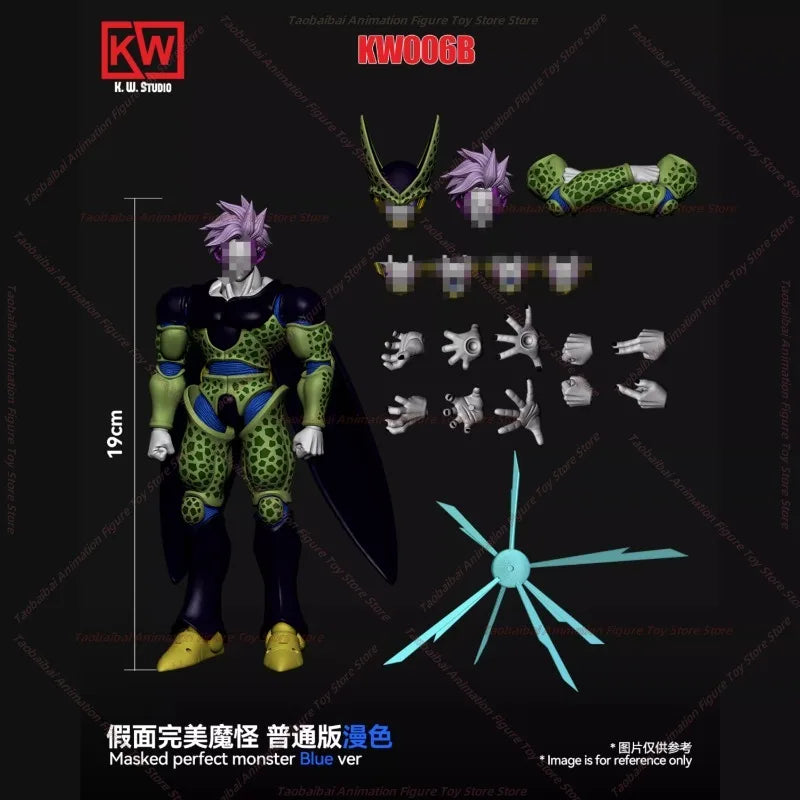 KW Studio Sharu Dragon Ball SHF Green Monster Mask Perfect Monster Animation Edition Comic Edition Action Figure 1/12 Action