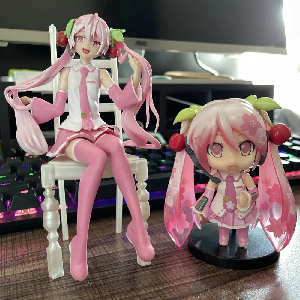 Neue japanische Anime-Figur Sakura Miku Sexy Charakter Ornamente Stuhl Kawai Auto Dekoration Sammlermodell Geburtstagsgeschenk