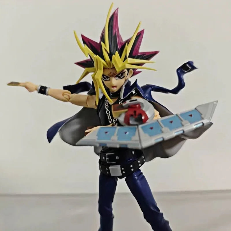In Stock Genuine Bandai Yu Gi Oh  Duel Monsters Model Kit SHF Yami Yugi Anime Action Figure  Collection Toys Gifts Finished Mode