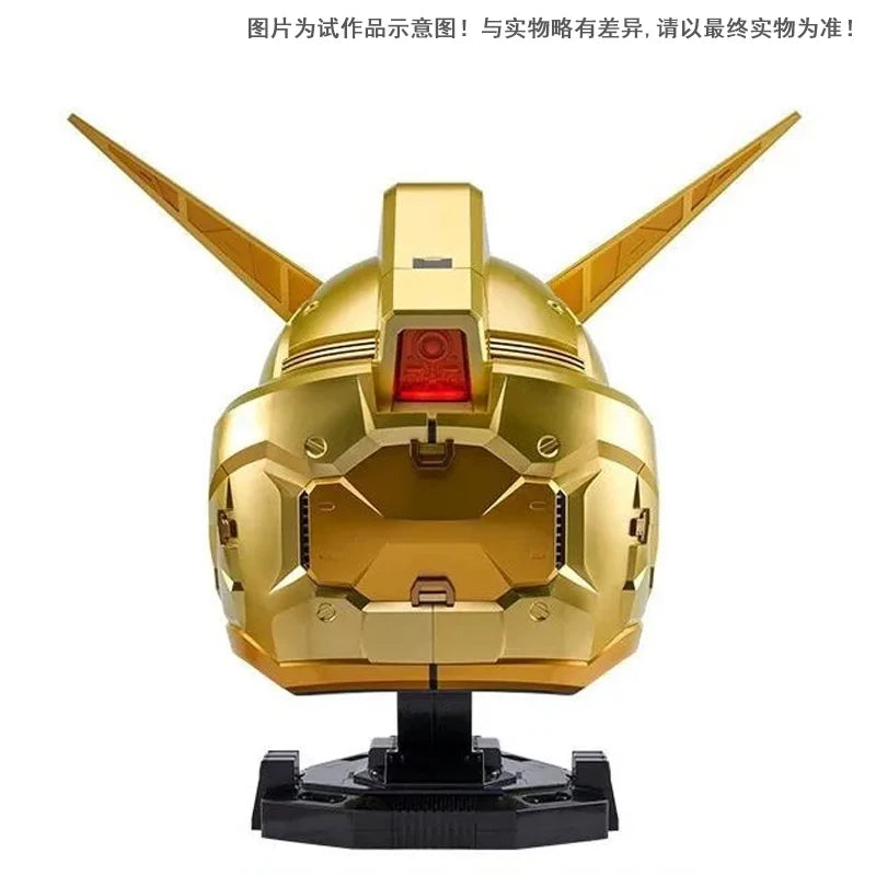 RX-78-2 Golden Carnival Edition Helmet Action Figure - LED Light-Up Posable Cosplay Prop, Collectible Gift for Kids & Fans