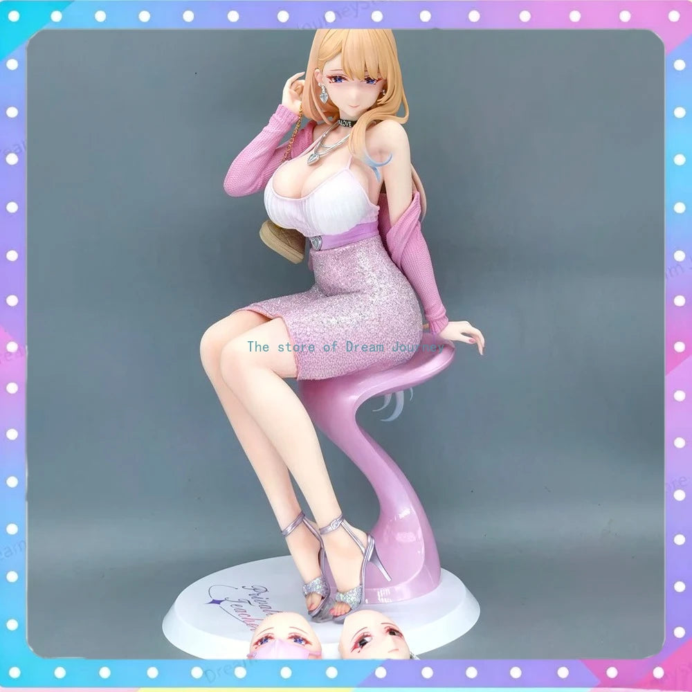 23cm Original Fuyyama Asako 1/6 Bear Panda Girl Toy Japanese Anime Character PVC Action Figure Toy Gift Collection