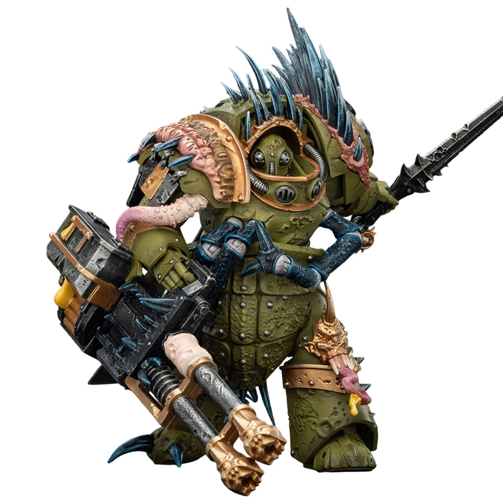 HIPLAY JOYTOY Warhammer 40K Horus Heresy Death Guard Plague Marine Icon bearer Blightlord Terminator 1/18 Scale Action Figure