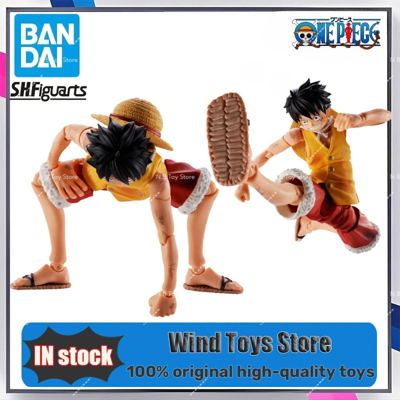 Bandai S.H.Figuarts One Piece SHF Monkey D Luffy Battle At Best Mobile Anime Action Figure Model Toy Collection Gifts