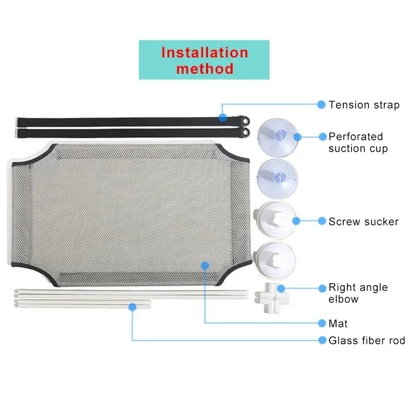 Cat Hammock Suction Cup Windowsill Cat Comfortable Hammocks Summer Breathable Mesh Single/Double Hanging Beds Pet Accessories