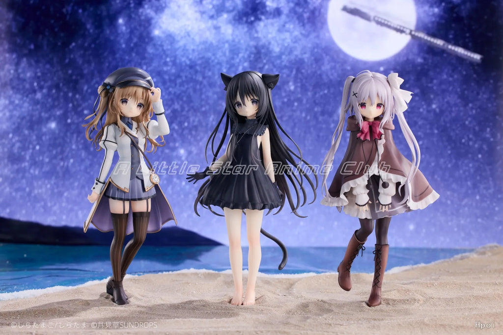 Original SUNDROPS Hoshizora Tetsudou To Shiro No Tabi Karuha/Noir/Neri 1/7 Collection Anime Figures Toys