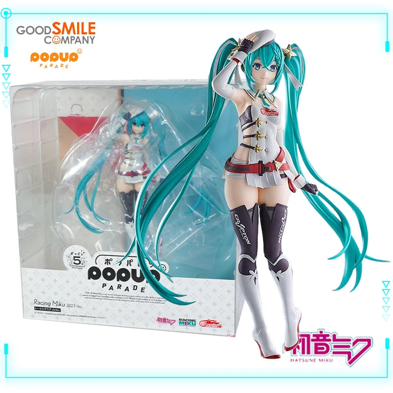 GSC Original Genuine Good Smile Racing Hatsune Miku Pop Up Parade Racing 2023 Ver 17cm Anime Collections Model Toy Figures Gifts