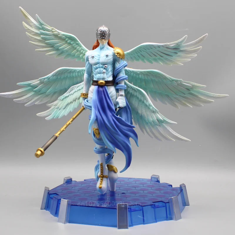 Digimon Anime Figuren Digital Monster Angewomon Figur Angemon Modell 28cm Statue Spielzeug Sammlung Desktop Dekoration Kinder Geschenk