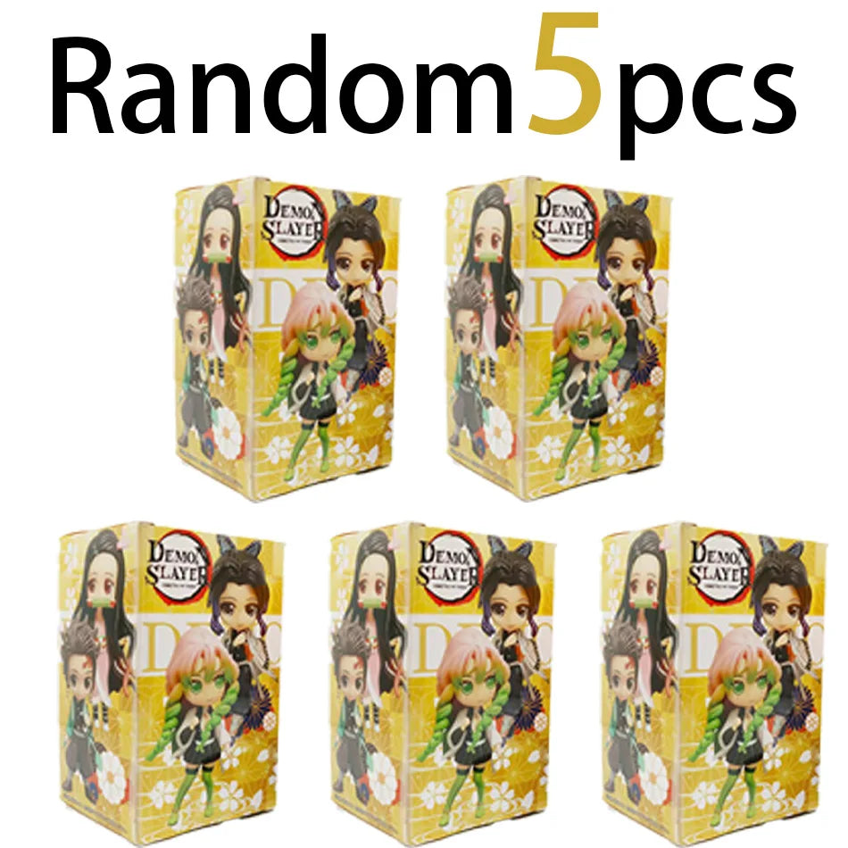 Hot Demon Slayer Blind Box Figure Plum Rain Series Kochou Shinobu Tomioka Giyuu Kanroji Mitsuri 1-8PCS Blind Box Figure Toy Gift