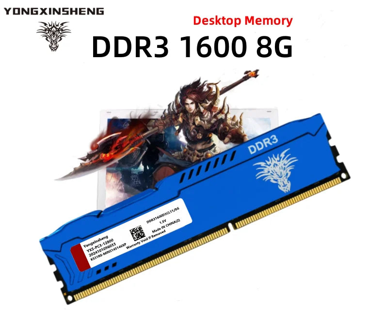 DDR3 4GB 8GB 1600MHz PC3-12800 240Pin CL11 DIMM Desktop Computer Kühlweste Speicher 1,5V RAM Computer teile memoria US lager