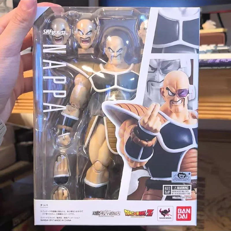 In Stock BANDAI Original S.H.Figuarts DRAGON BALL VBGETA NAPPA SDCC SHF Action Figure Model Toy Gift for Kid Foam Box Packaging