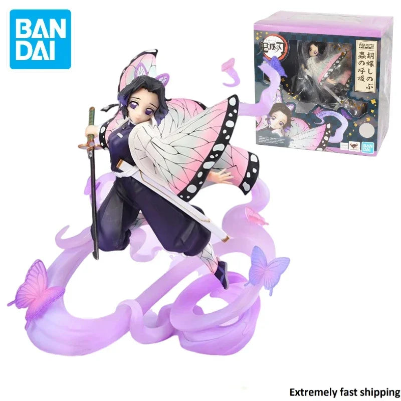 В наличност Оригинална фигурка Bandai Figuarts Zero Demon Slayer Kochou Shinobu, аниме модел, играчка, подарък