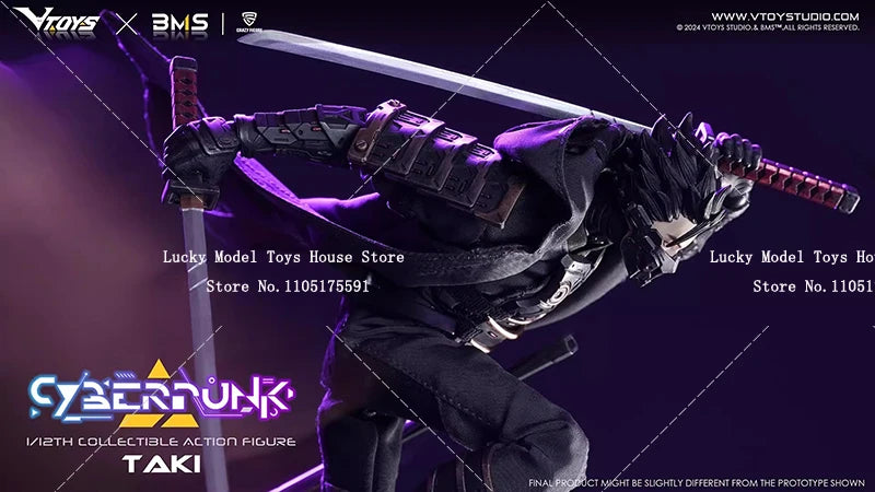 VTOYS x BMS 1/12 Punk Style Japanese Samuari Taki Anime Boy Action Figure Collection Display VSD010 6inch Soldier Model Gifts