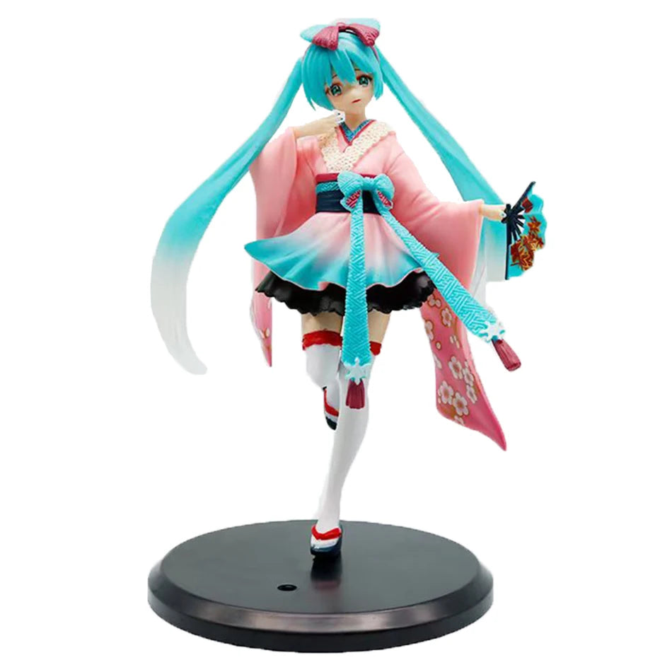 FuRyu Original Genuine Vocaloid Hatsune Miku Tenitol Tenitol Neo Tokyo Series Kimono 20cm Collections Model Figures Toys Gifts