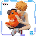 In Stock Bandai Original Genuine Banpresto Anime Chainsaw Man Denji Pochita Break Time Collection Vol.3 Model Toys 7cm Figure