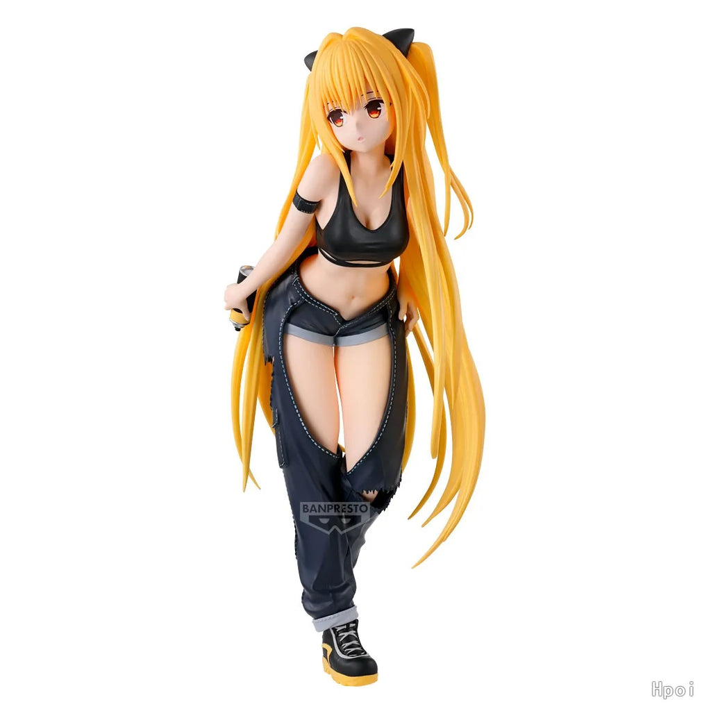 Original Genuine Bandai Prepainted BANPRESTO Glitter & Glamours To LOVEru Darkness Konjiki No Yami Street Ver. H=22cm Figure
