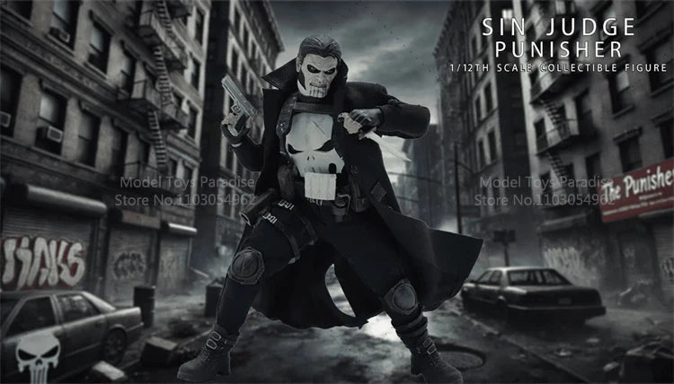 Joy Man Toys JM010 1/12 Collectible Toys  Punisher Sin Judge Antihero Men Soldier 6Inch Action Figure Model Fans Gifts