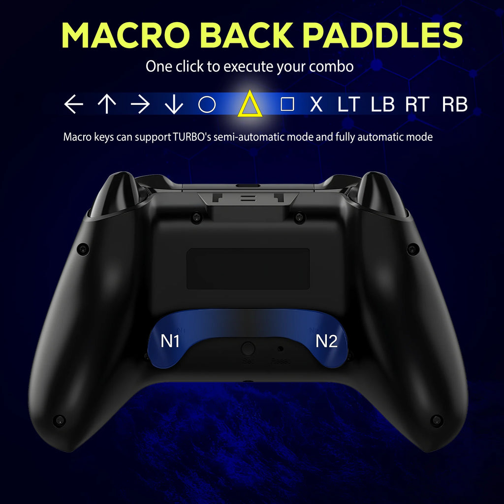 Original QRD Spark N5 Wireless Controller for PS5 PS4 PS3 IOS Android PC Hall 8-color LED lights Vibration effect PS5 Gamepad