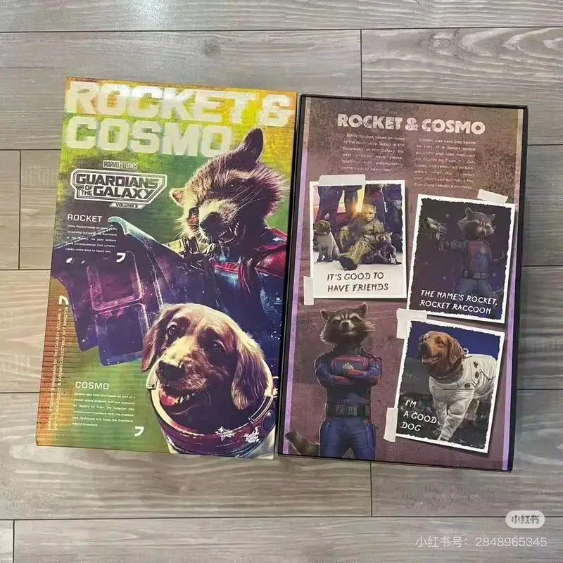 In Stock Genuine HOTTOYS HT MMS708 MMS548 Galaxy Guardians 3 Rocket Raccoon Cosmo Action Figure Model Toys Collection Ornament