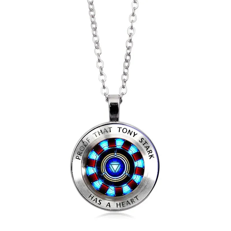 Disney Marvel Ironman Necklace Avengers Figure Cosplay Props Pendant Men Women Accessories Child Gift