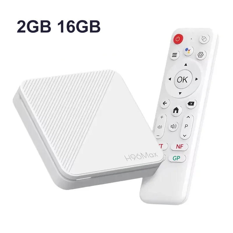 H96 MAX H313 Smart TV Box Android 14 ATV TV Box 4K@60fps 100M/LAN Wifi6 BT5.0 Google Voice Assistant Media Player Set Top Box