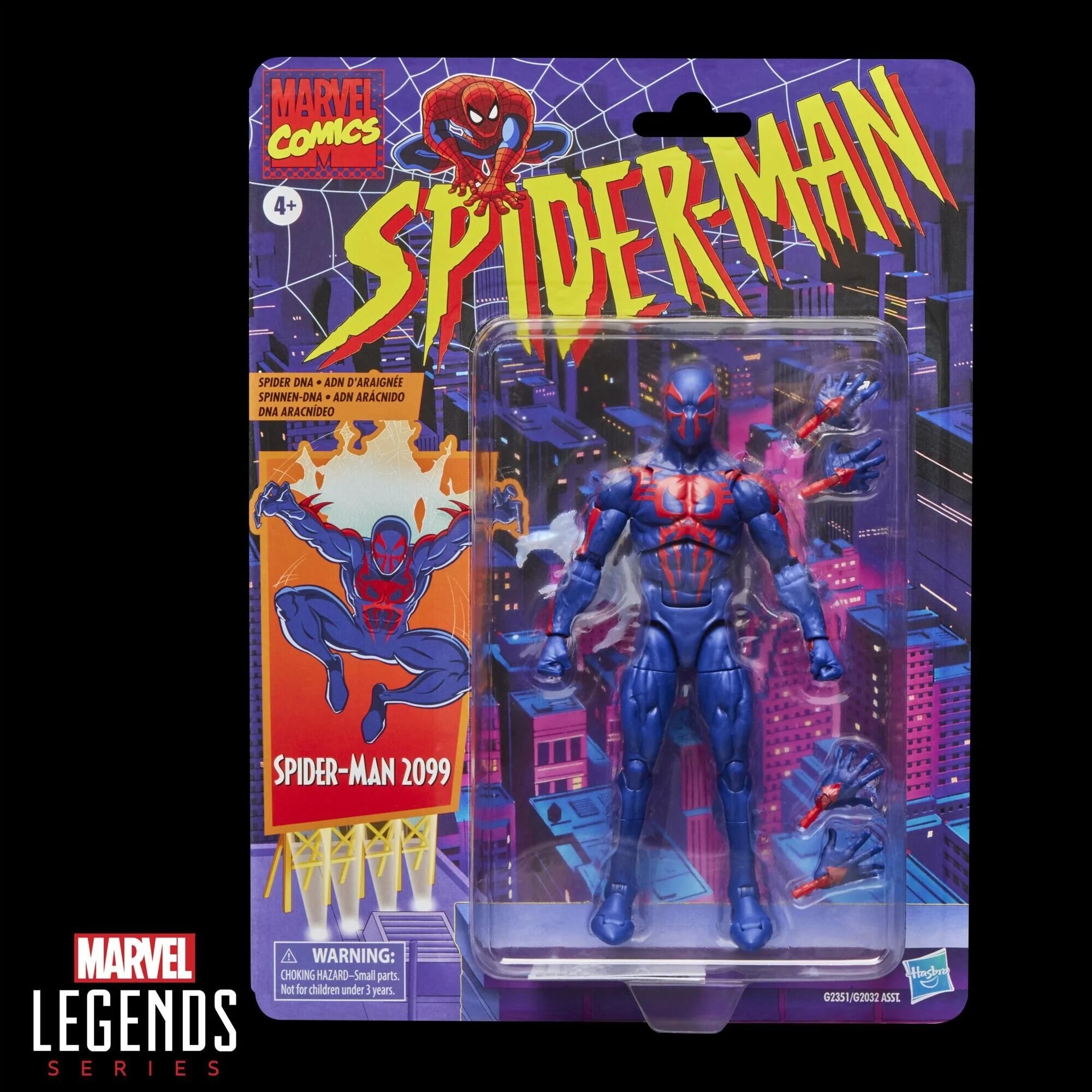 Marvel Legends Retro Spider-Man 2099 Hypno-Hustler 6-Inch Action Figure Collectible Toy Model Kit Doll Fans Gifts