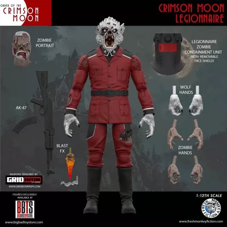 In Stock Fresh Monkey Fiction The Order Of The Crimson Moon Wave 1 1 12 Scale 6 Inch Action Figure Set General Cavalry Werewolf