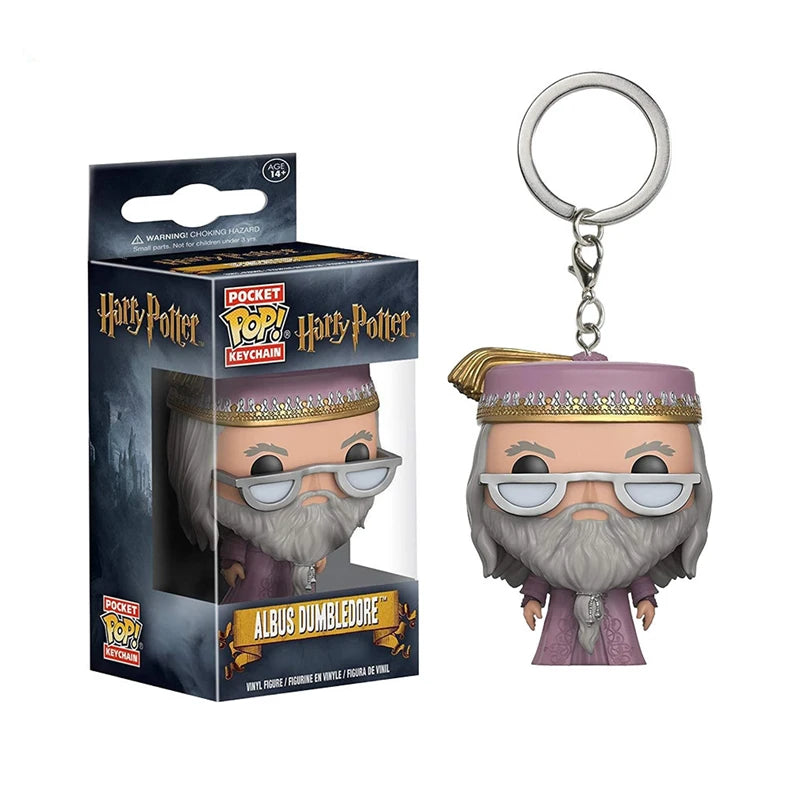 Funko Pocket Keychain Toy Hermione Granger Dobby Dumbledore Malfoy Ginny Ron Hedwig Snape Voldemort Luna Pocket Pop Key Ring Toy