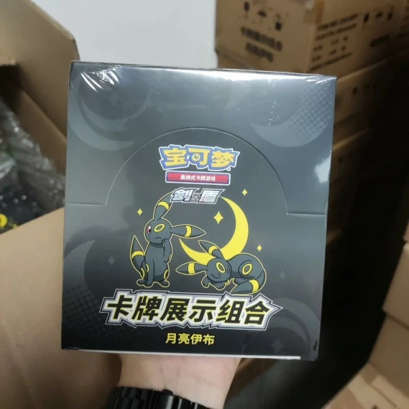 In Stock Original Chinese Version Pokes Trading Card Game Ptcg Eevee Show Photo Frames Gift Box Desktop Decoration Birthday Gift