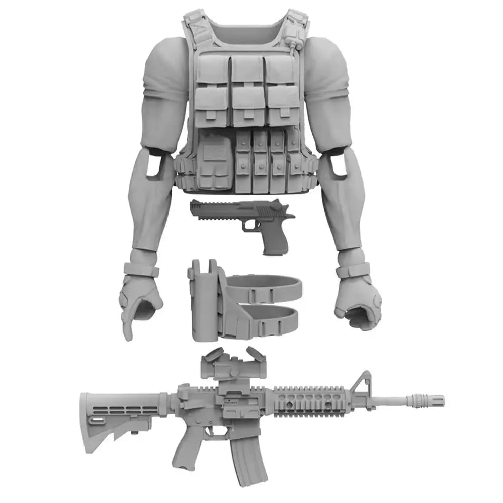 1/18th Residents of the Man Male Soldier Evil Doll Full Set Moveable Toys Model Gift About 3.75" For Fans Collectable
