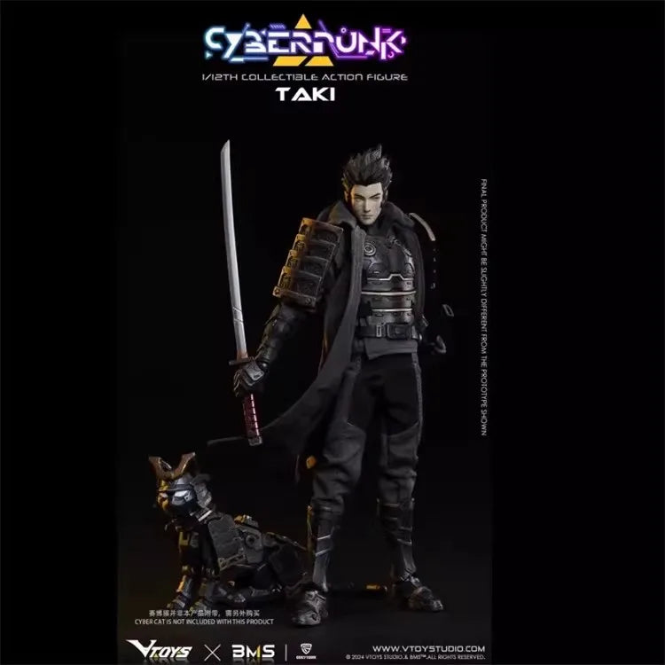 VTOYS VSD010 1/12 Scale Future Technology Aesthetics Cyberpunk Samurai Taki 6-inch Full Set Action Figure Male Soldier Toys