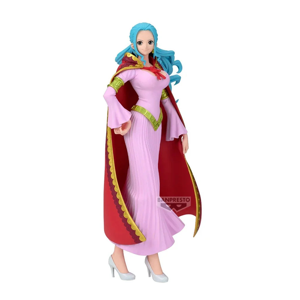 IN Stock Original Banpresto DXF One Piece Luffy Vivi Roger Dragon Saul Genuine Action Figure Anime Model Collectible Toys Gift