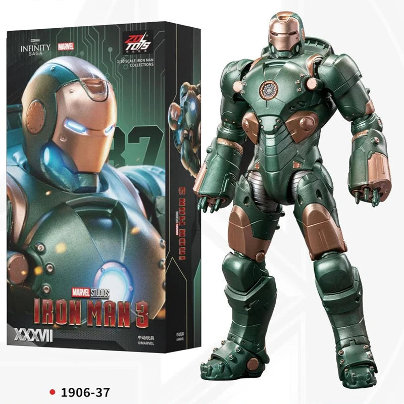 ZD Toys Iron Man Action Figure Mark 35 Red Snapper Iron Man MK 24 MK 22 MK 47 Tony Stark Ironman Figure Action Collect Toy Gift