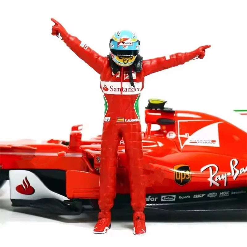 New 1:18 Scale 1Pcs Resin Model Scene Accessory Spain Winning Racing Vehicle Driver Racer Action Figures Collection Display Toy