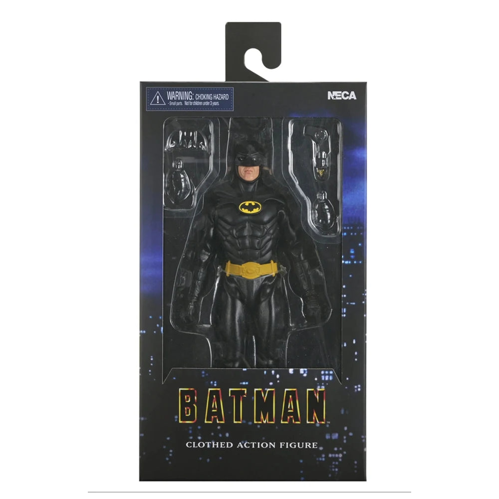 NECA Toys Batman (1989 Film) & Batman Returns Batman/Catwoman/The Penguin 8" Clothed Action Figure Model Doll Garage Kit