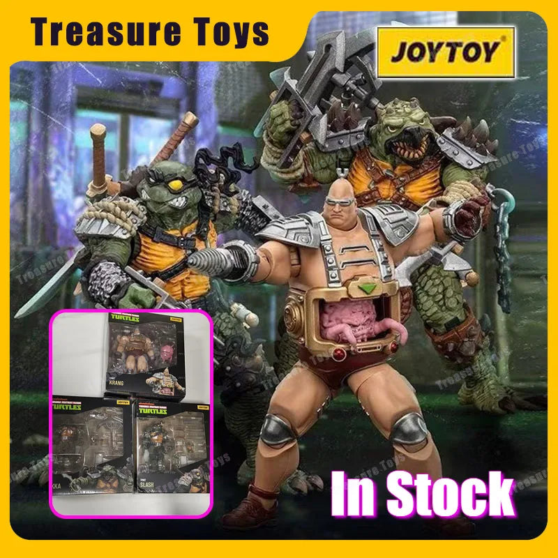 Auf Lager JOYTOY 1/18 TMNT Figur JT00881 JT01000 JT01017 Krang Slash Tokka Anime Actionfiguren Figuren Modelle Spielzeug Geschenke