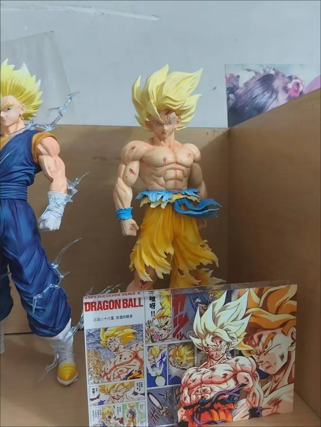 Jt Statue Dragon Ball Z Son Goku Figure Replaceable Heads Led Base Super Saiyan Goku Action Figures Collection Model Toys Gifts