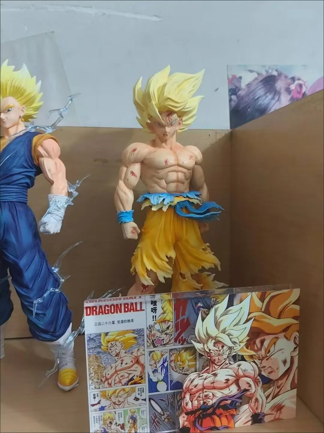 Jt Statue Dragon Ball Z Son Goku Figure Replaceable Heads Led Base Super Saiyan Goku Action Figures Collection Model Toys Gifts