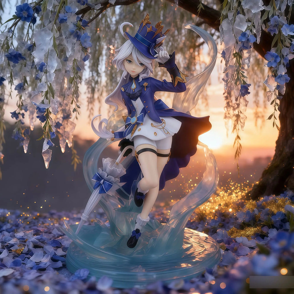 In Stock 23cm Genshin Impact Anime Figures Furina Focalors Figure Pvc Statue Doll GK Collection Model Desk Decoration Toys Gifts