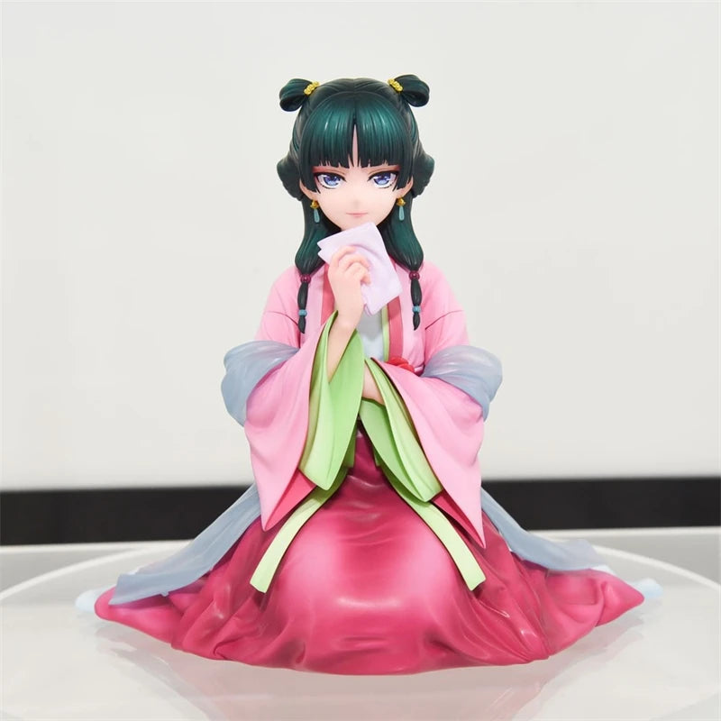 12.5cm Maomao Anime Figure Maomao Action Figure Pink Long Dress Girl Statue PVC Model Desktop Decoration Collectible Toys Gifts