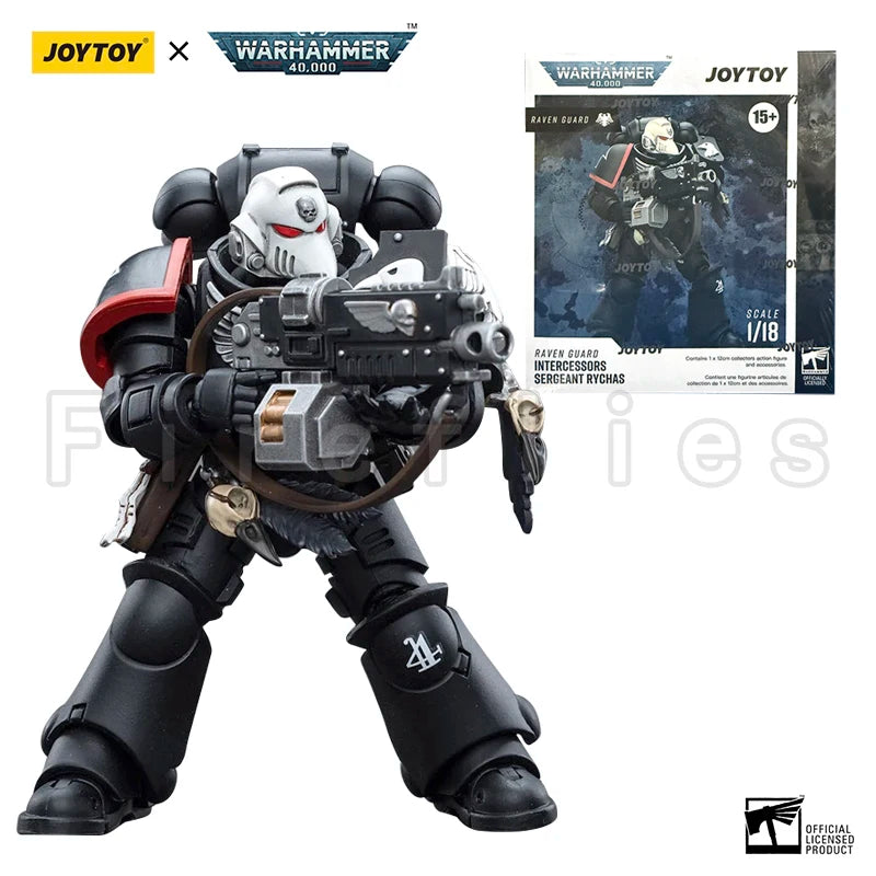 1/18 JOYTOY Action Figure 40K Raven Guard Intercessors Sergeant Rychas Re-issue Version Anime Model Toy