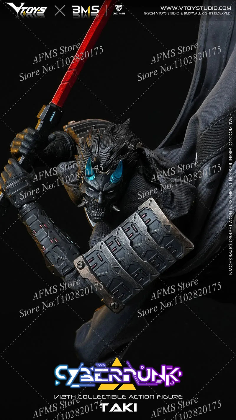 VTOYS VSD010 1/12 Scale Collectible Figure Cyberpunk Samurai Taki Warrior Fighter Full Set 6Inch Men Soldier Action Figure Model