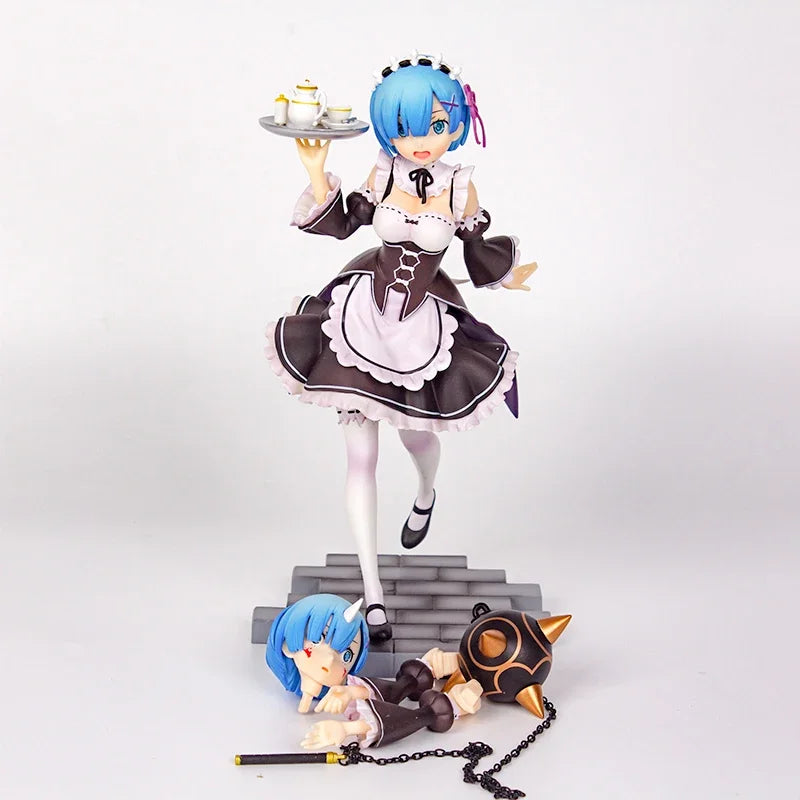KDcolle Re:ZERO Starting Life in Another World Anime Figure Rem Sleep Sharing Action Figure Ram/Emilia Figurine Model Doll Toys